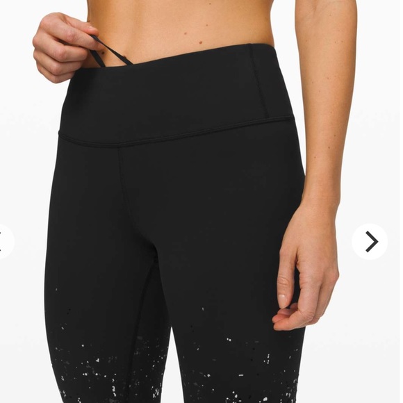 LULULEMON WUNDER UNDER LIMITED EDITION SPECKLE SHINE LEGGINGS SIZE 8 - Picture 5 of 15